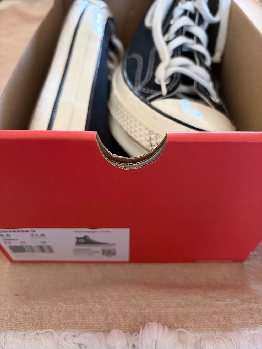 Converse Black & White High Top Canvas Sneakers